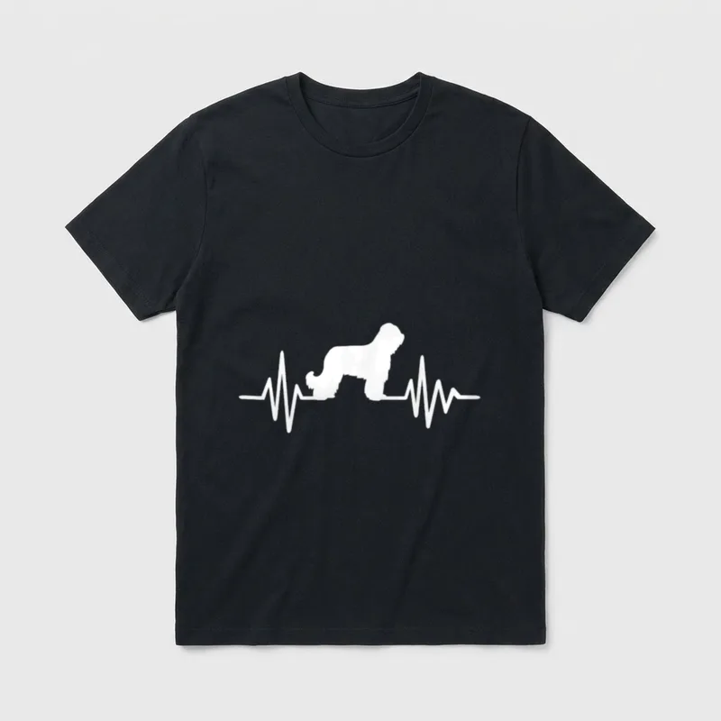 Briard Herzschlag T-Shirt – Klassisches T-Shirt in Schwarz
