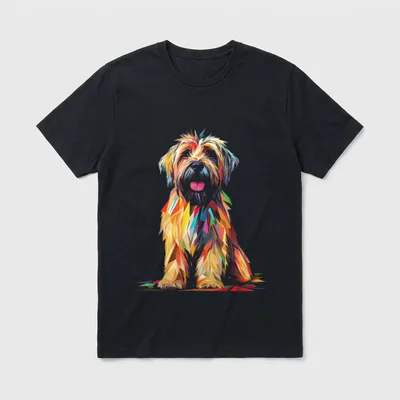 Briard Hundegrafik für Haustiere T-Shirt – Klassisches T-Shirt in Schwarz
