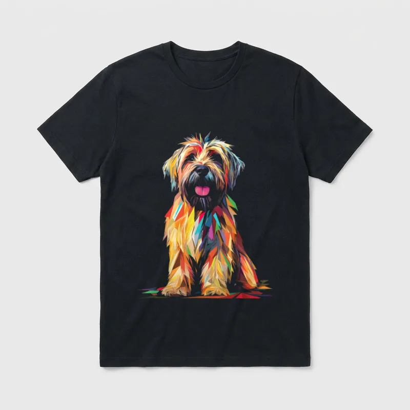 Briard Hundegrafik für Haustiere T-Shirt – Klassisches T-Shirt in Schwarz