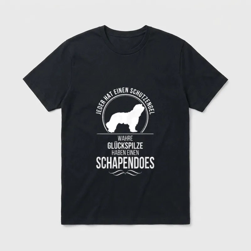 Schapendoes Schutzengel Hunde Hund T-Shirt – Klassisches T-Shirt in Schwarz
