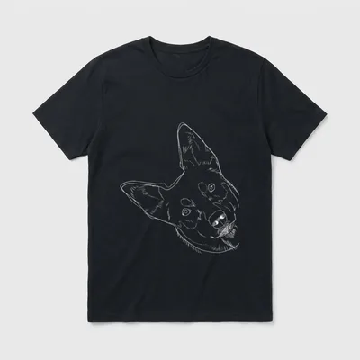 Lustiger Hund Australian Kelpie T-Shirt – Klassisches T-Shirt in Schwarz