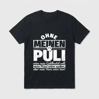 Puli Hund lustig T-Shirt – Klassisches T-Shirt in Schwarz