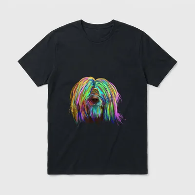 Bunter Hund Briard Weitere Hütehunde T-Shirt – Klassisches T-Shirt in Schwarz