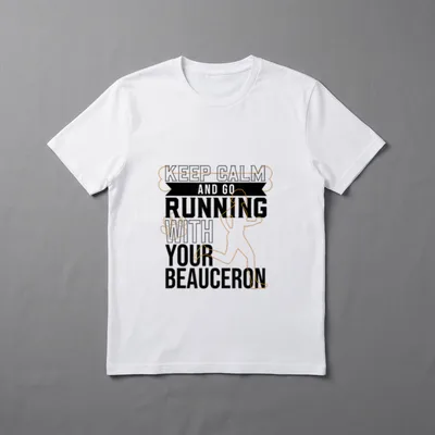 Jogger mit Beauceron T-Shirt – Keep Calm and Go Running mit Beauceron Silhouette – Klassisches T-Shirt in Schwarz