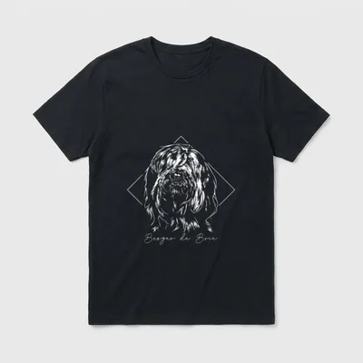 Berger de Brie Hundesport T-Shirt – Klassisches T-Shirt in Schwarz