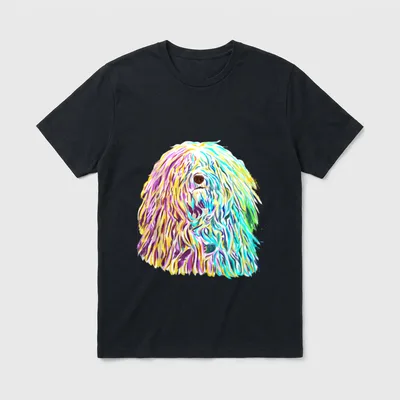 Splash Puli Hund T-Shirt – Klassisches T-Shirt in Schwarz