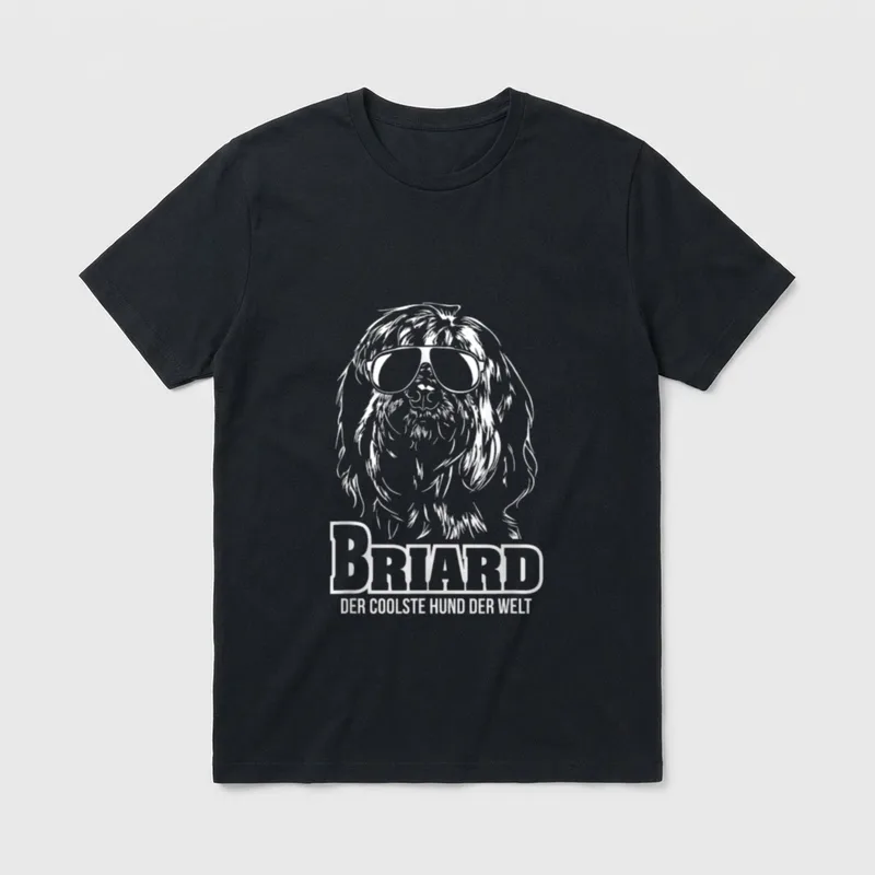Lustiger Briard cooler Hund T-Shirt – Klassisches T-Shirt in Schwarz