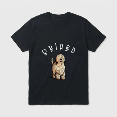Briard Hundemotiv I Berger T-Shirt – Klassisches T-Shirt in Schwarz