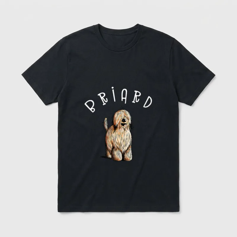 Briard Hundemotiv I Berger T-Shirt – Klassisches T-Shirt in Schwarz