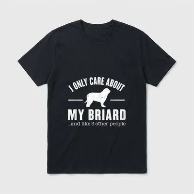 Briard T-Shirt 0075 – Klassisches T-Shirt in Schwarz