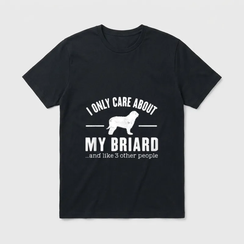 Briard T-Shirt 0075 – Klassisches T-Shirt in Schwarz