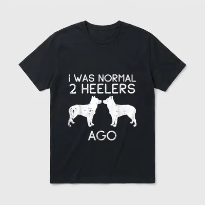 Normal 2 Heelers Ago T-Shirt – Klassisches T-Shirt in Schwarz