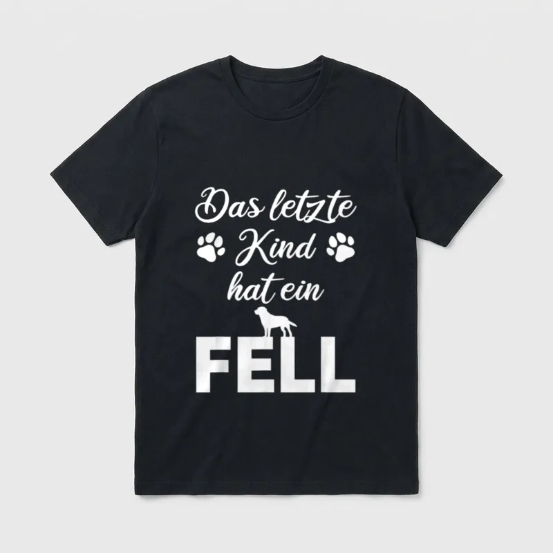 Das letzte Kind hat T-Shirt – Klassisches T-Shirt in Schwarz