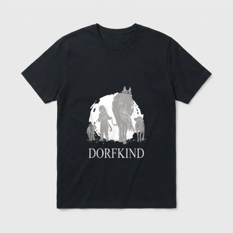 Straight outta Dorf Spruch T-Shirt – Klassisches T-Shirt in Schwarz