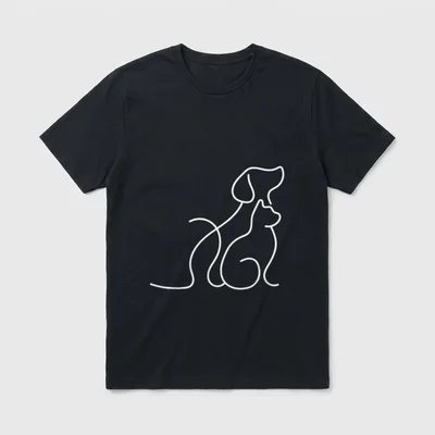 Herz für Hunde T-Shirt – Klassisches T-Shirt in Schwarz