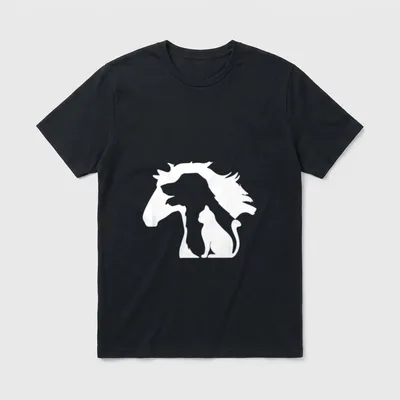Pferd Hund & Katze T-Shirt – Klassisches T-Shirt in Schwarz