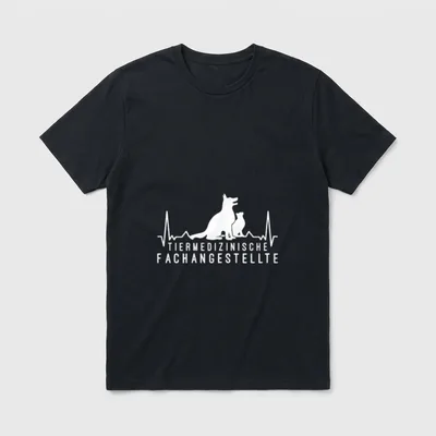 Tiermedizinische Fachangestellte Hund Katze T-Shirt – Klassisches T-Shirt in Schwarz