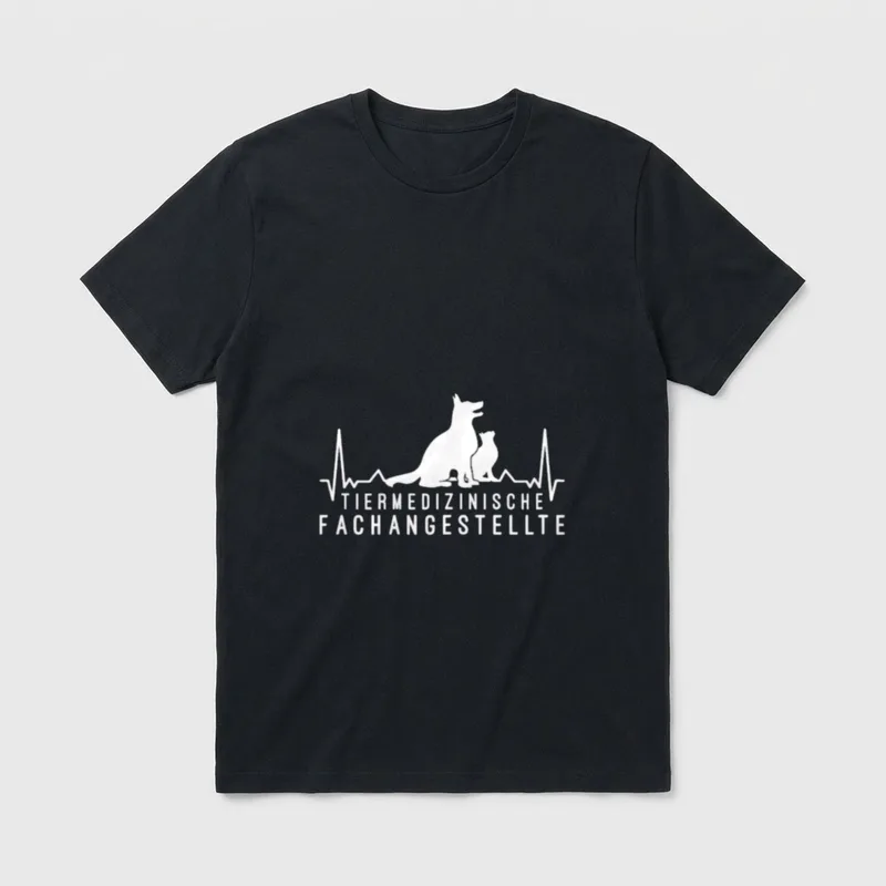 Tiermedizinische Fachangestellte Hund Katze T-Shirt – Klassisches T-Shirt in Schwarz