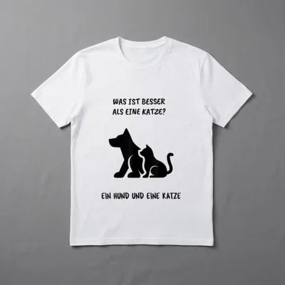 Hund Katze Pfote T-Shirt – Klassisches T-Shirt in Schwarz