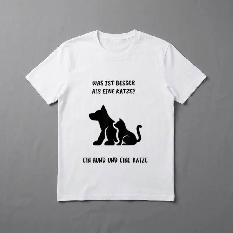 Hund Katze Pfote T-Shirt – Klassisches T-Shirt in Schwarz
