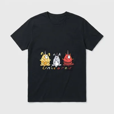 Hund Hase und Katze T-Shirt – Klassisches T-Shirt in Schwarz