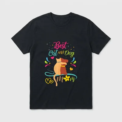 Beste Katzen Und Hundemutter T-Shirt – Klassisches T-Shirt in Schwarz