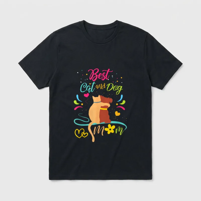Beste Katzen Und Hundemutter T-Shirt – Klassisches T-Shirt in Schwarz