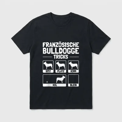 Lustiges Französische Bulldogge Hund T-Shirt – Klassisches T-Shirt in Schwarz