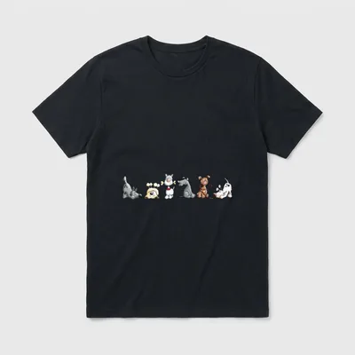 Funny Hunde Team I T-Shirt – Klassisches T-Shirt in Schwarz