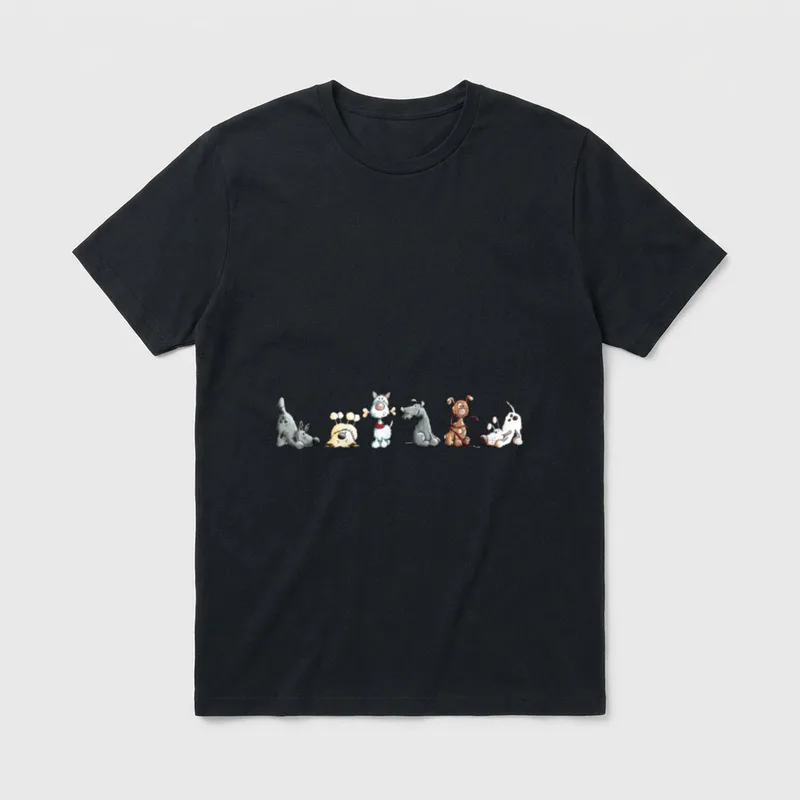 Funny Hunde Team I T-Shirt – Klassisches T-Shirt in Schwarz