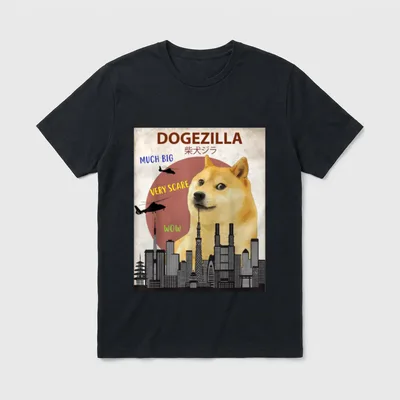 dogezilla Funny Doge Meme T-Shirt – Klassisches T-Shirt in Schwarz