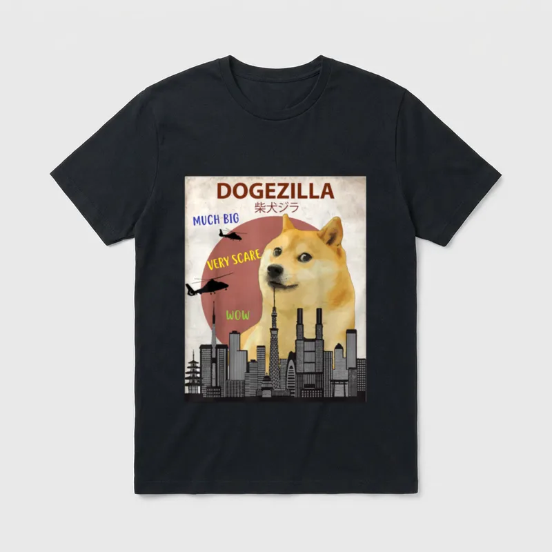 dogezilla Funny Doge Meme T-Shirt – Klassisches T-Shirt in Schwarz