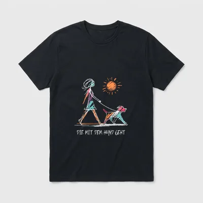 Coole Geschenke Hundebesitzer Frauchen T-Shirt – Klassisches T-Shirt in Schwarz