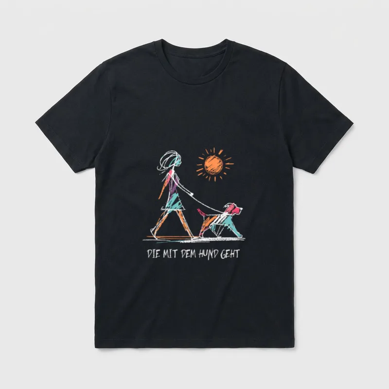Coole Geschenke Hundebesitzer Frauchen T-Shirt – Klassisches T-Shirt in Schwarz