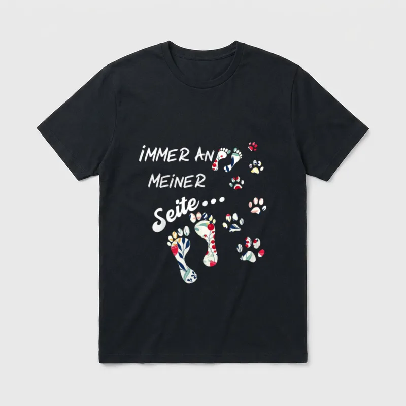 Immer an meiner Seite T-Shirt – Klassisches T-Shirt in Schwarz