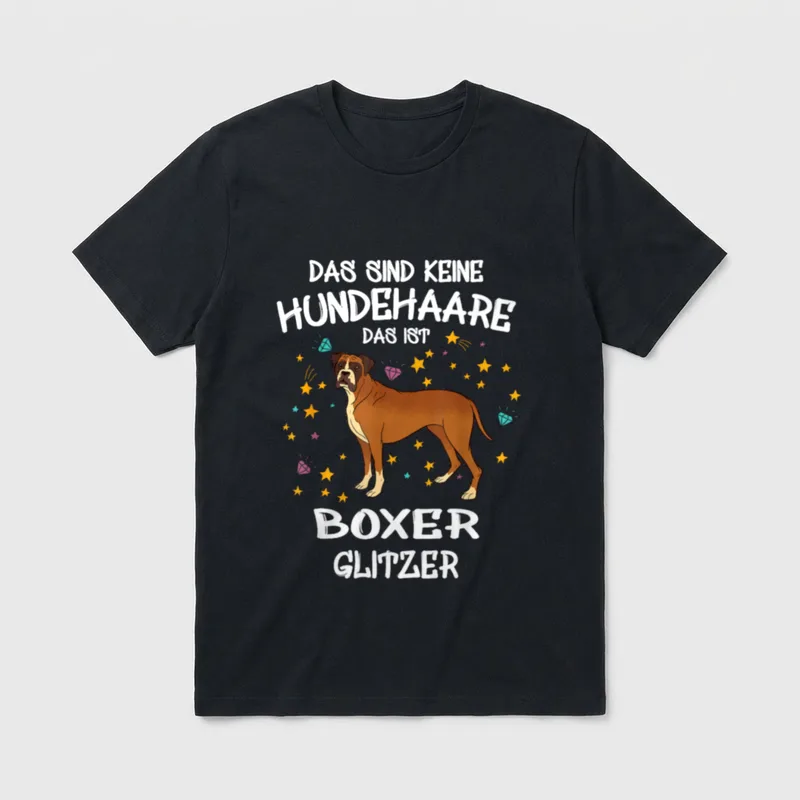 Boxer T-Shirt Damen – Klassisches T-Shirt in Schwarz
