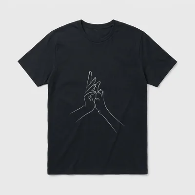 Pfote Menschenhand Hund Hunde Hundeliebhaber T-Shirt – Klassisches T-Shirt in Schwarz