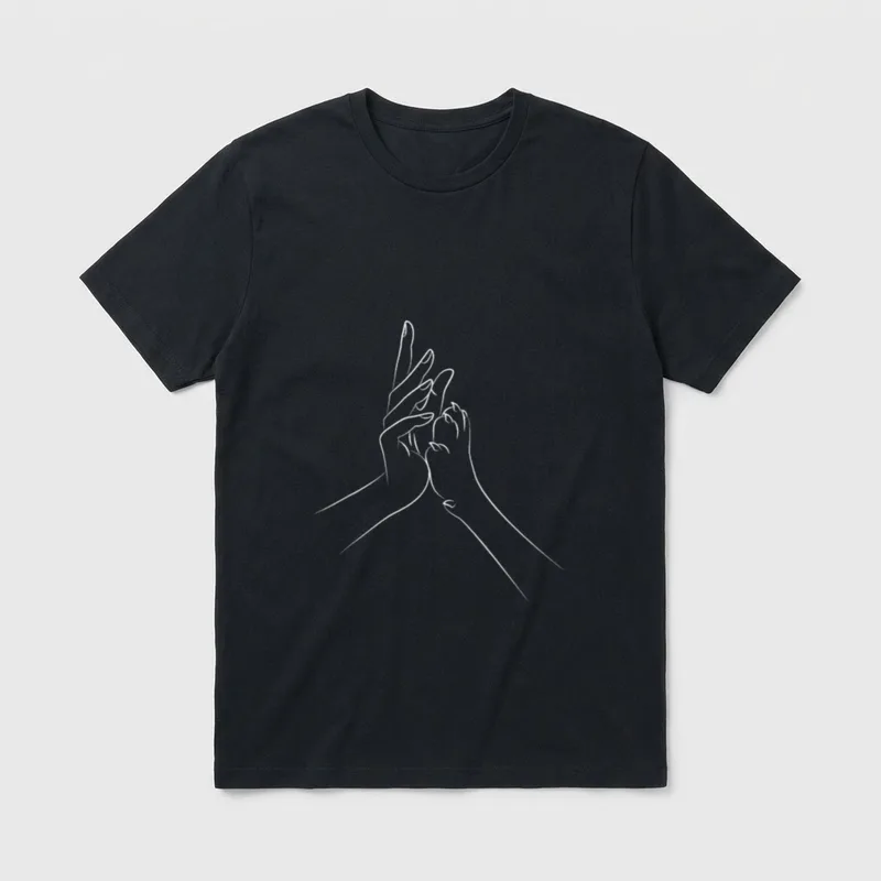 Pfote Menschenhand Hund Hunde Hundeliebhaber T-Shirt – Klassisches T-Shirt in Schwarz