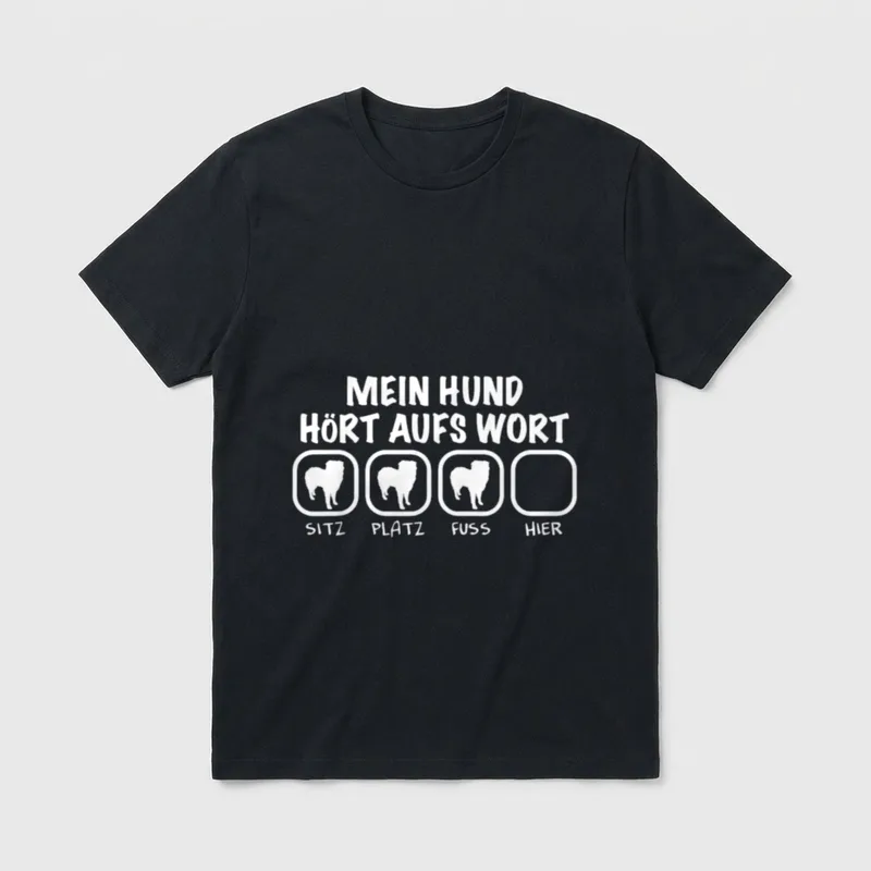 Hundebesitzer Hört Aufs Wort T-Shirt – Klassisches T-Shirt in Schwarz