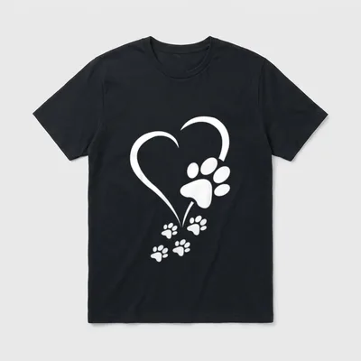 Hund Baby Hunde Hundepfoten T-Shirt – Klassisches T-Shirt in Schwarz