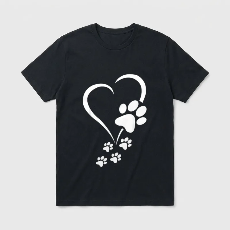 Hund Baby Hunde Hundepfoten T-Shirt – Klassisches T-Shirt in Schwarz