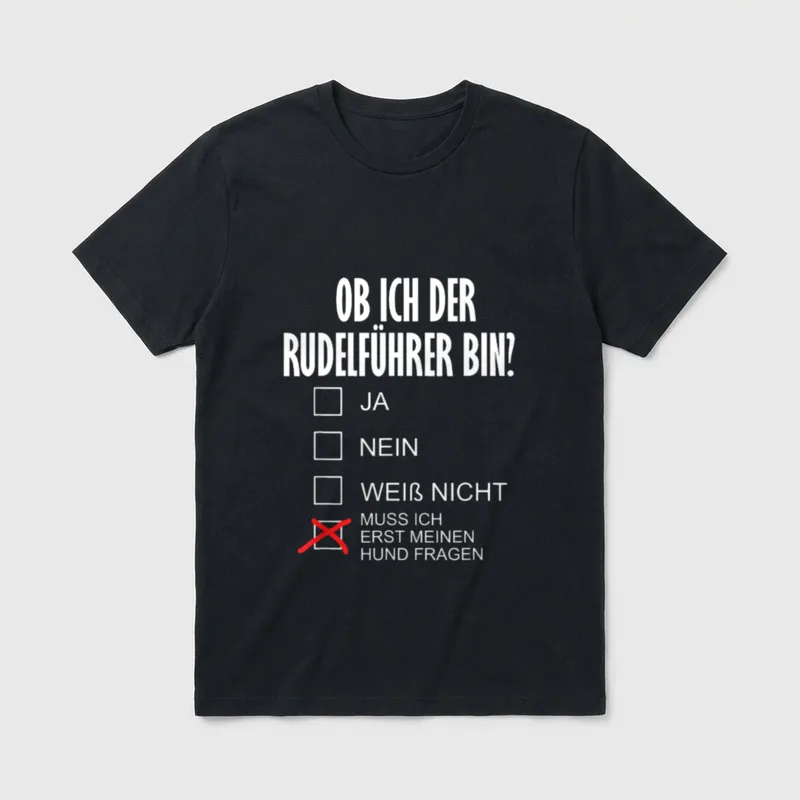 Hundehalter Ob ich T-Shirt – Klassisches T-Shirt in Schwarz