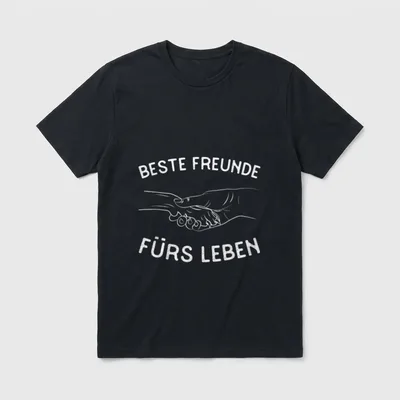 Beste Freunde fürs Leben T-Shirt – Klassisches T-Shirt in Schwarz