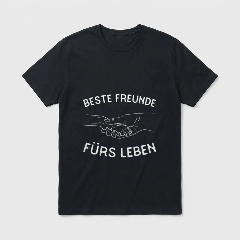 Beste Freunde fürs Leben T-Shirt – Klassisches T-Shirt in Schwarz