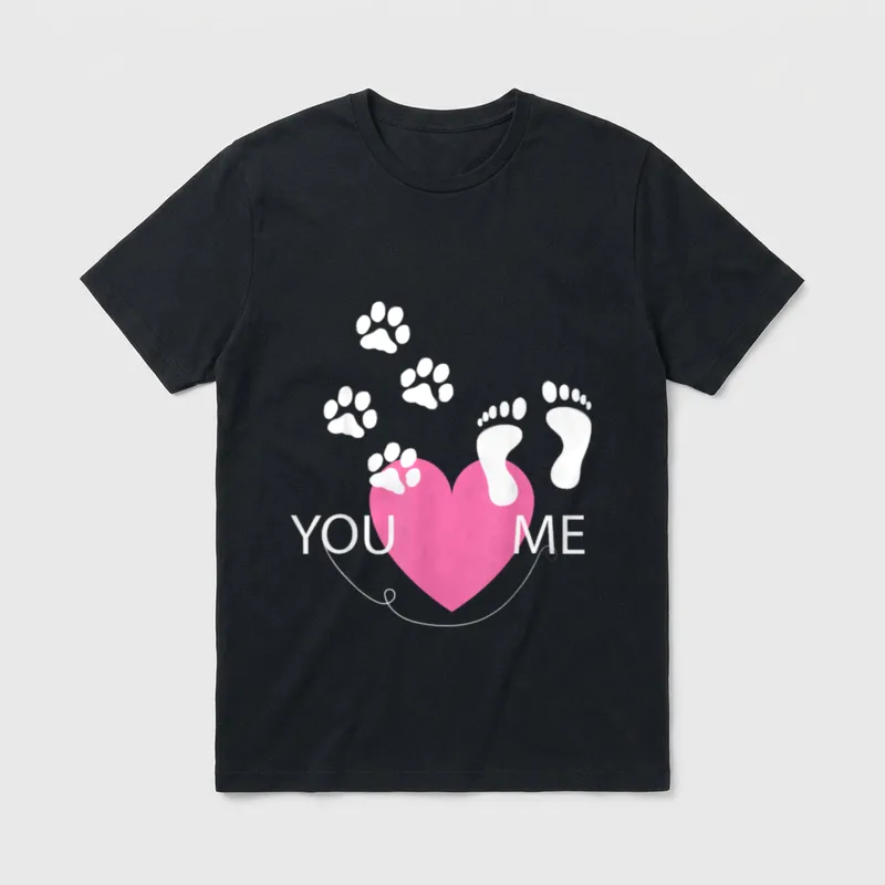 Hunde Liebhaber Pfote Fußabdruck T-Shirt – Klassisches T-Shirt in Schwarz