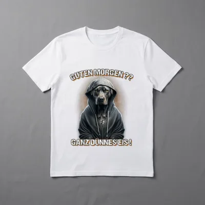 Guten Morgen? Ganz Dünnes Eis! T-Shirt – Klassisches T-Shirt in Schwarz