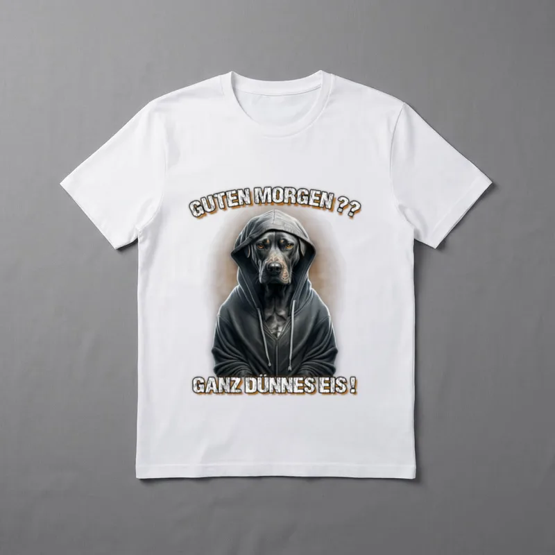 Guten Morgen? Ganz Dünnes Eis! T-Shirt – Klassisches T-Shirt in Schwarz