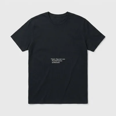 Kann Spuren von Hundehaaren T-Shirt – Klassisches T-Shirt in Schwarz