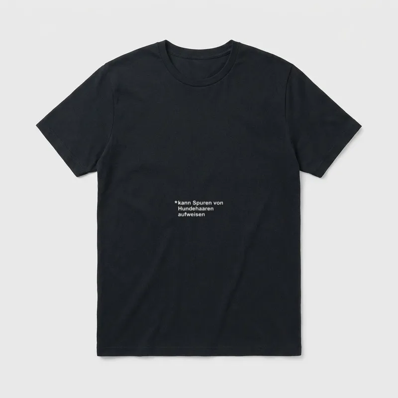 Kann Spuren von Hundehaaren T-Shirt – Klassisches T-Shirt in Schwarz