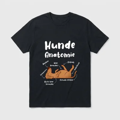 Hundebesitzer und Hundeliebhaber Hundeanatomie T-Shirt – Klassisches T-Shirt in Schwarz